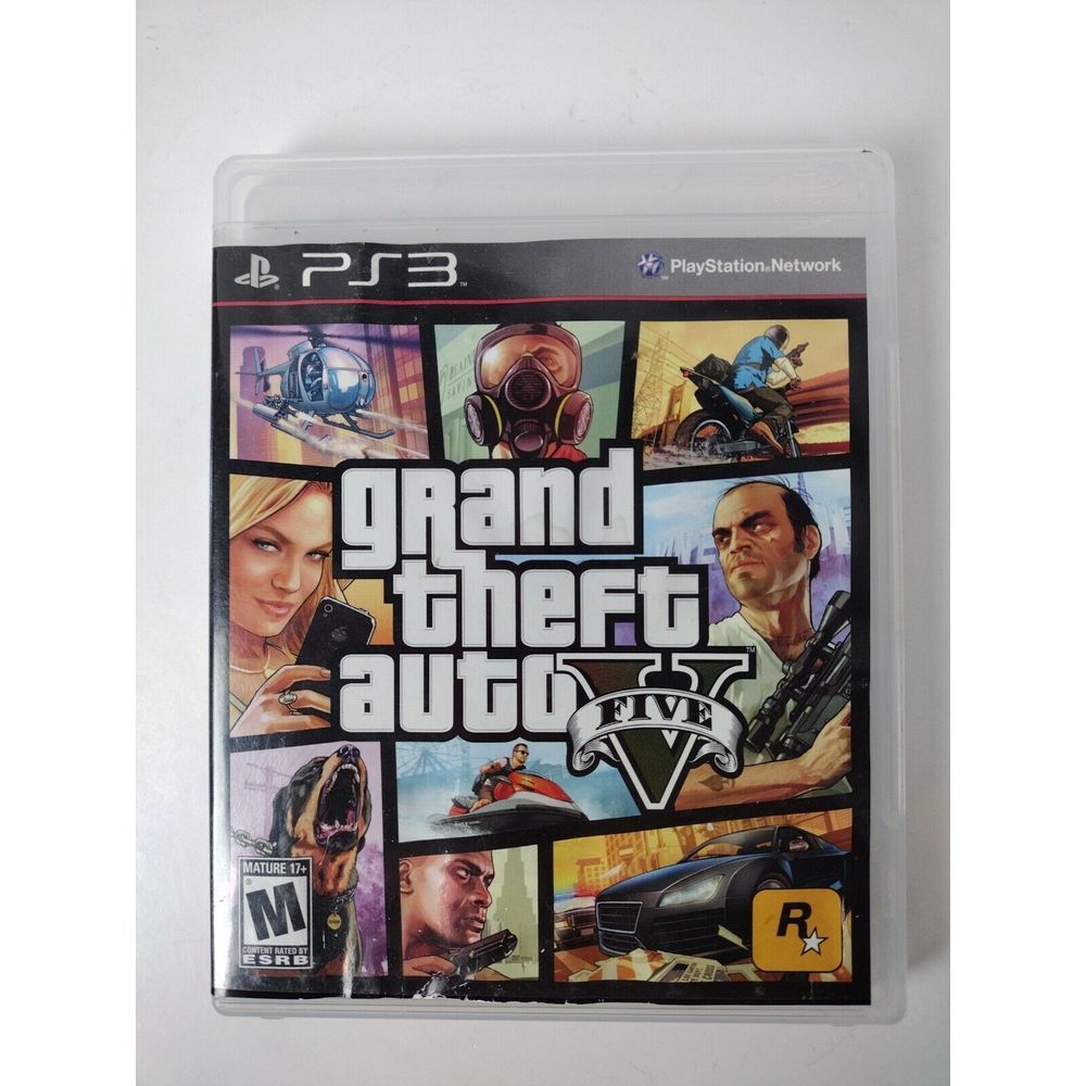 GTA 5 (PS3) Grand Theft Auto Playstation 3 -Rated M- with Map-GTA Online‎